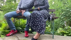 Play Cumshot Compilation with Kinky Mature MILF in Public