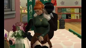 Play The sims 4:vampire seduces chubby nerd