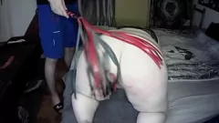 Afspelen BBW stiefdochter onderdanige slet krijgt hard slaan en seks